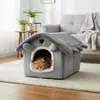 Relaxdays, niche pour chat, maison pour chat avec coussin Voir les images du produit 2