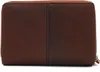 A closed brown leather wallet. Produktbild-Vorschau