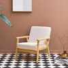 sweeek - Skandinavischer Sessel aus Holz und Cord - Creme Produktbild-Vorschau 5