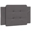 The Living Store Bettgestell mit Kopfteil Grau 90x200 cm Produktbild-Vorschau 9