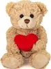Orsacchiotto con cuore beige 20 cm Anteprima dell’immagine prodotto 1