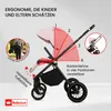 BabyLux® Kinderwagen 3in1 Set ROSSO, Rosa Faltbar Leicht Produktbild-Vorschau 5