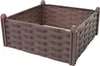 A brown, woven-patterned raised garden bed. Produktbild-Vorschau