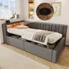 Canapé-lit hydraulique 90x200 cm avec port USB, lit pour Voir les images du produit 1