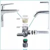 Diagram showing parts of a bidet hand shower set for a washbasin faucet, including dimensions and assembly components. Anteprima dell’immagine prodotto