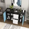 MODFU mobile bar da salotto con ante blu + 2 ripiani Anteprima dell’immagine prodotto 1