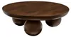 Runder Couchtisch aus Massivholz mit Kugelfüßen Produktbild-Vorschau 1