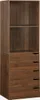 Kit armadio modulare decorazione legno 4 elementi, Noce Anteprima dell’immagine prodotto 7