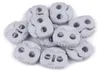 10 Kordelstopper mit zwei Löchern 20x20mm, Durchzug 5mm - Produktbild-Vorschau 1