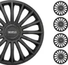 Sparco wieldeksels, 16 inch, Treviso, zwart, 4-delig Productafbeelding-voorbeeld 1