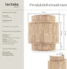 tectake® Wandleuchte Lignea Lux Boho-Stil 23 x 12 x 25,5 cm Produktbild-Vorschau 5
