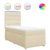 Boxspringbett mit Matratze Creme 90x200 cm Stoff Produktbild-Vorschau 1