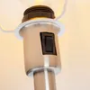 Klasyczna lampa stojąca stalowa z białym kloszem i lampką Podgląd zdjęcia produktu 2