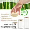 BigDean 4er Set Vorratsgläser mit Deckel aus Bambus - 1,1L Produktbild-Vorschau 4