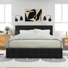 A bedroom scene with a bed, nightstands, and artwork. Produktbild-Vorschau