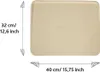 A diagram showing the dimensions of a rectangular pizza stone. Náhled obrázku produktu