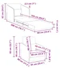 vidaXL Sofa rozkładana niebieska 65 x 80 x 83 cm tkanina Podgląd zdjęcia produktu 8