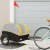 vidaXL Rimorchio per biciclette nero e giallo 45 kg di Anteprima dell’immagine prodotto 2