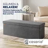 CASARIA® Sitzbank mit Stauraum, Dunkelgrau – Faltbar, 115 x Produktbild-Vorschau 2