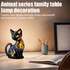 Katzen Lampe, Katzenlampe Mosaik, Nachttischlampe, USB Produktbild-Vorschau 3