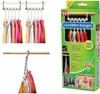 Collage of images showing a closet organizer for clothes, with the product packaging on the right. Podgląd zdjęcia produktu