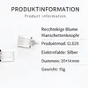 Manschettenknöpfe Hemd Edelstahl mit 925 Silber-Einlage Produktbild-Vorschau 3