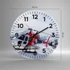 Wanduhr - Rund - Glasuhr - Hubschrauber Berge Gipfel Winter Produktbild-Vorschau 3