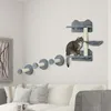 PawHut kattenklimwand, 4-delig, klimwandset, grijze Productafbeelding-voorbeeld 2