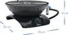 A black Campingaz grill with dimensions indicated by blue lines and text. Podgląd zdjęcia produktu