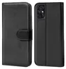 A black flip-style phone case is shown from the front and back. Produktbild-Vorschau