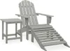 The Living Store Záhradná stolička Adirondack s podnožkou a Náhľad obrázku produktu 1