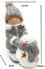 Winterkinder Mädchen und Jungen mit LED Schneemännern 16cm Produktbild-Vorschau 5