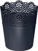 doniczka 13,5cm LACE DLAC140-S433 antracyt plastik Podgląd zdjęcia produktu 1