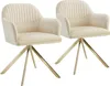 Chaise pivotante en velours Lona avec rembourrage épais - Voir les images du produit 1