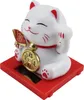 Glückskatze Mini Maneki-neko Medaille weiß Solar 5cm Produktbild-Vorschau 2