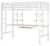 Hochbett 90x200 cm mit Schreibtisch, 2 Bücherregalen und Produktbild-Vorschau 11