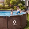 Ovaler Stahl-Super-Rattanpool 427 x 275 x 100 cm Produktbild-Vorschau 7