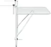 vidaXL Tavolo da balcone bianco 60x40 cm in acciaio Anteprima dell’immagine prodotto 7