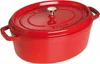 Staub La Cocotte Gusseisen Bräter Kirschrot Oval, 5,5 L, Produktbild-Vorschau 1