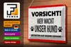 Blechschild Spruch 30x20cm Vorsicht Hier wacht unser Hund Produktbild-Vorschau 3