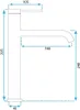 Rubinetto da Lavabo Rea Clif Black Mat High Anteprima dell’immagine prodotto 6