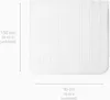 A white blanket with dimensions indicated by text and lines. Produktbild-Vorschau