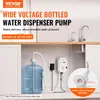 A product image showing a bottled water dispenser pump, with text overlays and close-up views of features. Anteprima dell’immagine prodotto