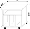 VCM Holz Media-Regal | Regal mit Rollen | Maße: H. 59 x B. Produktbild-Vorschau 4