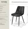 tectake® Set Stuhl Monroe gepolstert, in Samtoptik 48 x 59 Produktbild-Vorschau 5