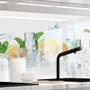 Küchenrückwand selbstklebend Glasoptik - ZITRONEN SPLASH - Produktbild-Vorschau 1
