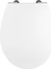 A top-down view of a closed white toilet seat. Náhled obrázku produktu