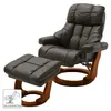 home24 Relaxsessel mit Hocker - Echtleder / Kunstleder Produktbild-Vorschau 1