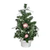 Rosa Weihnachtsbaum 25 cm mit silbernen Schleifen und Produktbild-Vorschau 4
