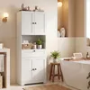 Armoire de salle de bain COSTWAY, armoire haute avec 4 Voir les images du produit 9